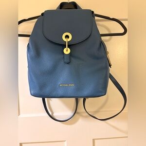 Michael Kors Chambray "Raven" Pebbled Leather Bookbag